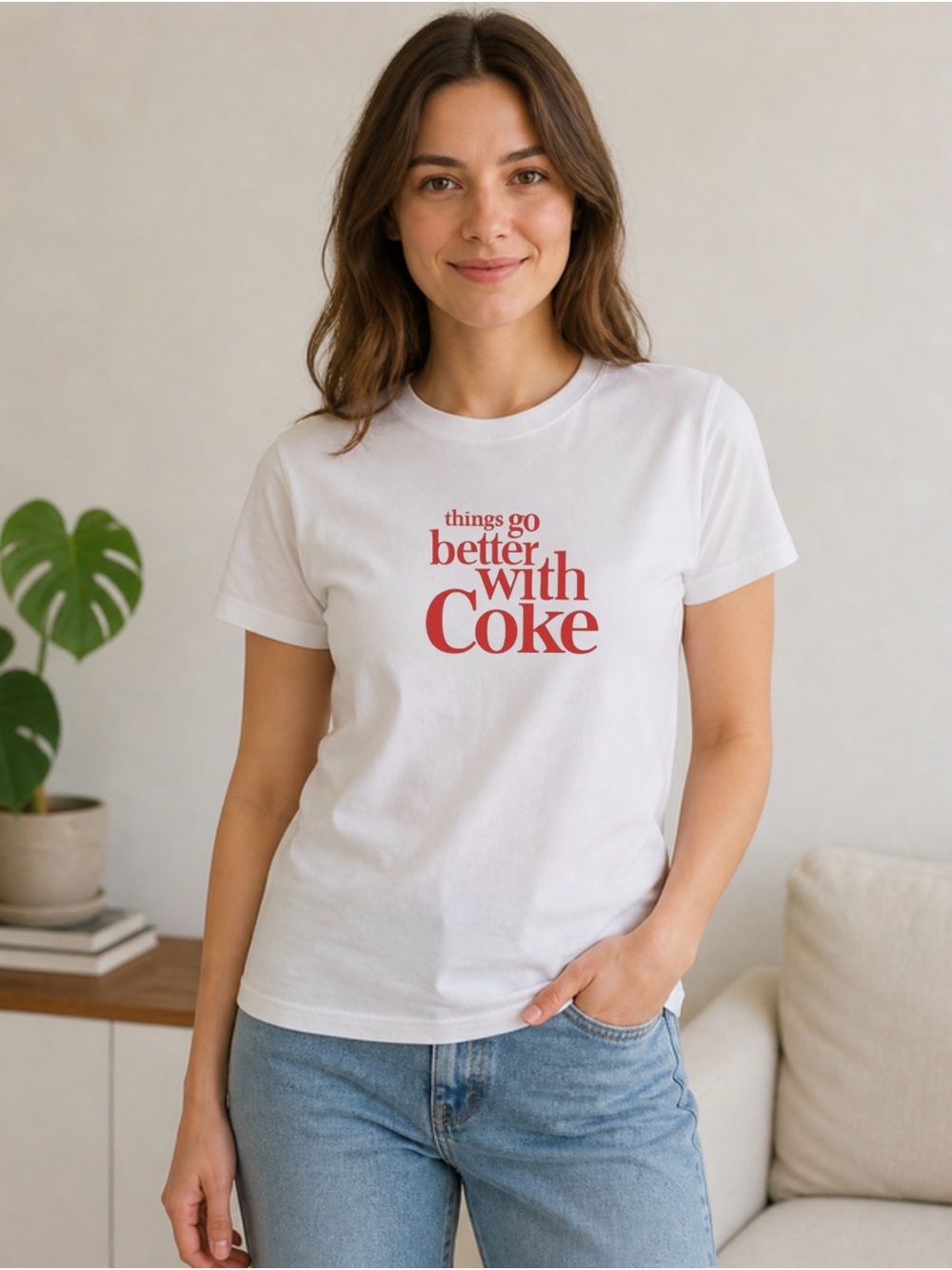 Things Go Better With Coke Aesthetic Soda Graphic Tee Shirt